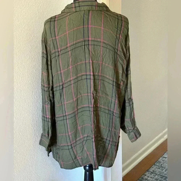 Faded Glory Forest Green Plaid Button-up Shirt - Picture 3 of 5